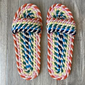 Loeffler Randall Rainbow Rope Flat Sandals